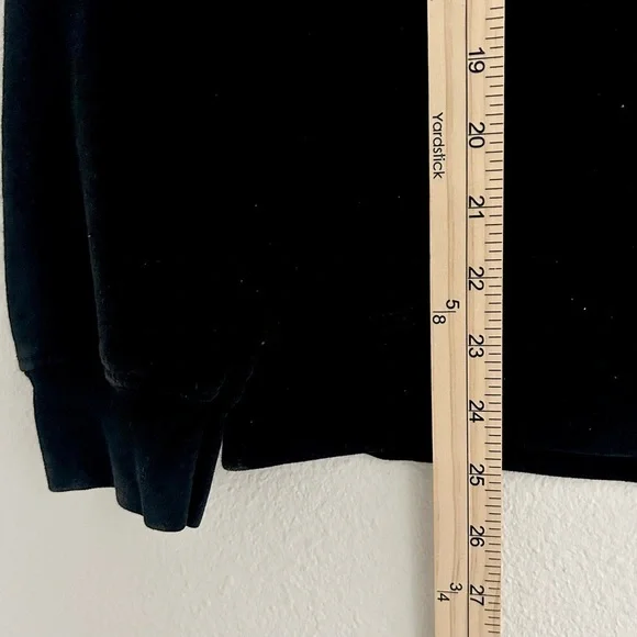 FLEO Leopard Logo Sweatshirt Top Black Cotton Fitness Activewear Size Small - Picture 9 of 9